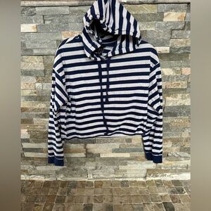 Striped Navy and White Women's Sweater